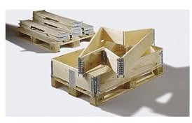 kaiserkraft | AufsatzRahmen aus Holz | mit 6 Scharnieren | für Paletten 1200 x 800 mm | Nutzhöhe 200 mm