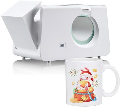 Máquina de prensa de calor para tazas, espacios en blanco de sublimación, mini prensa de calor para tazas DIY con protección contra sobrecalentamiento, máquina de transferencia de calor 11 oz a 15 oz