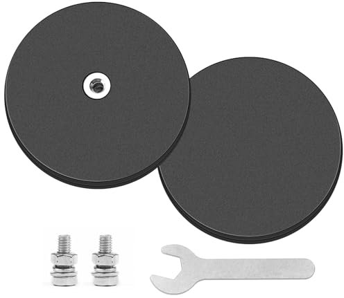 2 Stück Magnet Gummiert Starke, Neodym Magnete Gummiert Extra Stark mit M6 Außengewinde und Schlüssel, für Lichtleisten und Zusätzliche Spiegel Den Außenbereich (Ø88mm 55 Kg Haftkraft)