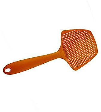susiodeu Spoon Strainer Multipurpose Convenient Heat Resisting Colanders Kitchenware Handy Filter Skimmer Household Kitchen, Orange