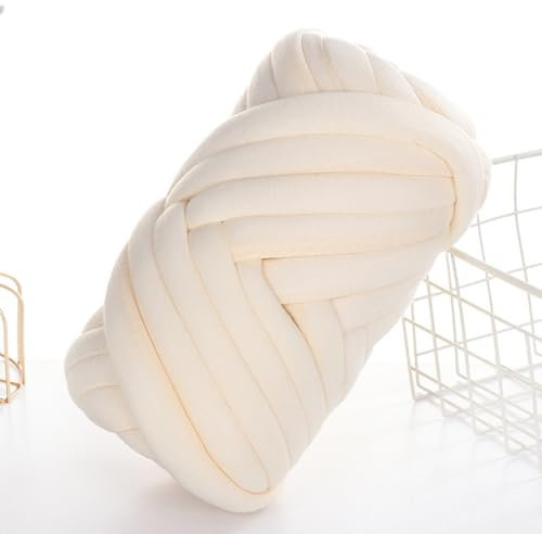 MLordoarf Filato Gigante Grigio Scuro, 250g Filo Cotone Grosso Tubolare a Mano, Gomitolo di Filato Chunky Yarn per Borse, Coperte, Cestini, Nidi di Animali Domestici, Artigianato Fai-da-Te