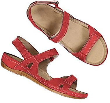 Susenstone Sandales Et Nu-pieds Femme Confortables Compensées Sandale Avec Boucle Sandale Réglable Sandale Femme Été Plate Respirantes Semelles Respirantes Sandales Chaussures Sandales Mode Femme