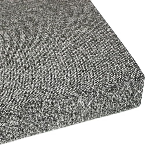 Zoomlie 2-3-Sitzer-Bankkissen, Essbankkissen mit hochdichtem 50D-Schaumstoff, Schaukelsitzkissen für Garten, Terrasse, Innen- und Außenbereich (90 x 30 x 3 cm, Dunkelgrau)