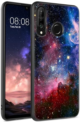 BENTOBEN Hülle für Huawei P30 Lite - Leuchten im Dunkeln, Slim, Dünn, Fluoreszenz, Nebula Muster, TPU Bumper, Kratzfest Schutzhülle