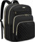 Cafele Konvertierbarer Laptop Rucksack Geldbörse für Frauen und Männer, 17.3 Zoll Reise Wasserbeständiger Gesteppter Computer Rucksack, Schwarz, 2326H-01