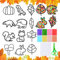patinadrift 12 Stück Herbst Basteln Kinder Bastelvorlagen Herbst Fensterbilder DIY Bastelset für Halloween Thanksgiving Geschenk