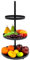 Metall Etagere schwarz mit 3 Ablagen - 56 x 30 cm - Deko Servierplatte mit 3 Etagen - Servierständer Kuchenständer Etagenständer Telleretagere Ständer für Snack Obst Kuchen Dessert