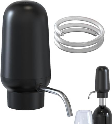 Electric Wine Decanter Aerator, Quick Wine Aeration System, High-Quality Electric Wine Aerator, Electric Wine Aerator for Effortless Aeration and Enhanced Flavor 5x12cm/1.97x4.72 (Black)