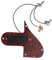 Abaodam Mandolin Pickguard Assembly High-output Pickup Red Tortoise Guitar Scratch Plate for and Style