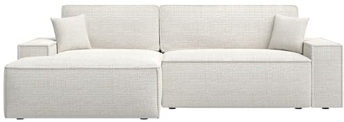 Selsey Sofa Ecksofa Eckcouch Schlafsofa Couch Mit Stauraum Schlaffunktion Pflegeleicht Polyurethanschaum L Form Links Chenille Hellbeige Farese