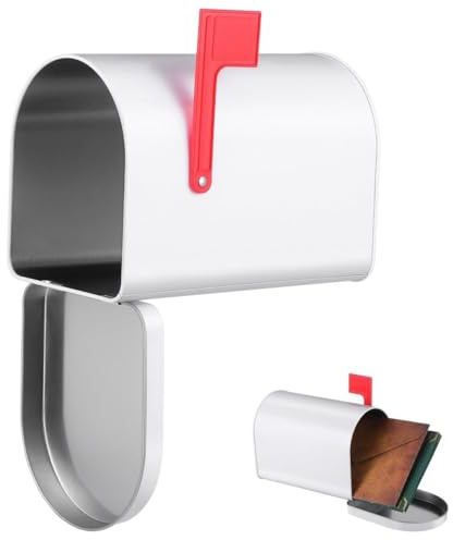 Alipis Tinplate Mailbox Spielzeug Für Kinder Metall Briefkasten Zum Spielen Mit Signalflagge Dekorative Aufbewahrungsbox Für Haus Büro Und Outdoor 6.14X4.41X3.70 in