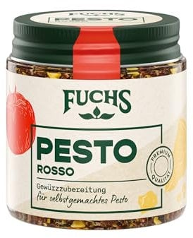 Fuchs Gewürze - Pesto Rosso Gewürzzubereitung | Für selbstgemachtes Pesto Rosso | Pesto Gewürzzubereitung in Premium-Qualität | 50 g im wiederverschließbaren Gewürzglas