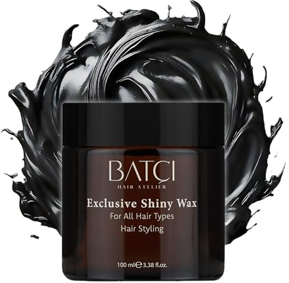 Batci Exclusive Shiny Wax Long-Lasting Radiant Shine Hair Wax, 3.38 fl oz 100ml