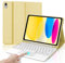 IVEOPPE Teclado iPad 10 Generación 2022/11 Generación A16 2025 (10.9/11 Pulgada), QWERTY Español Ñ, Touchpad Bluetooth Magnéticamente Teclado para iPad 10/11 Gen, Amarillo
