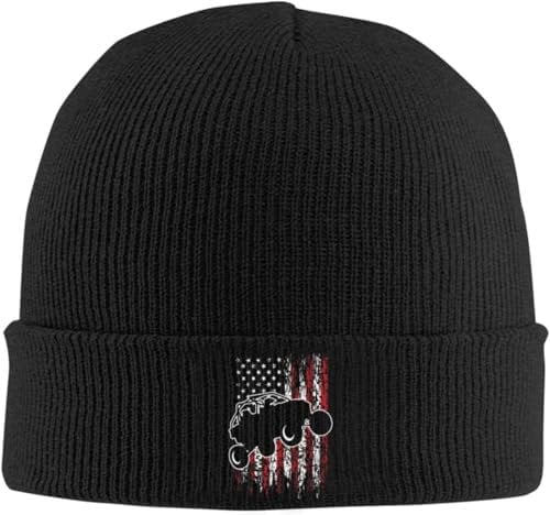 leichte Feinstrick Beanie USA UTV RZR-Rennen Bequem Running Beanie-Mützen für Laufend Damen Radfahren