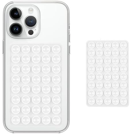 GGUFAY Supporto a ventosa in silicone per telefono, custodia per telefono con ventosa in silicone bifacciale a mani libere per selfie e video, adatta a tutti i modelli di telefono