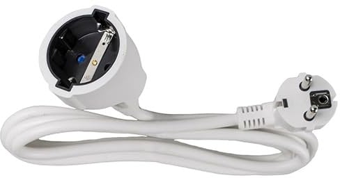 Prolunga da 3 metri 3 x 1,5 mm con massetto per collegamento elettrico sicuro e versatile in interni ed esterni.