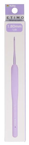 Tulip Etimo Murasaki Häkelnadel - Ergonomische Häkelnadel aus Aluminium mit Soft-Griff, Leicht und Mit Glatter Spitze für Alle Garnarten, Violetter Griff, 1.80mm - 1 Stück