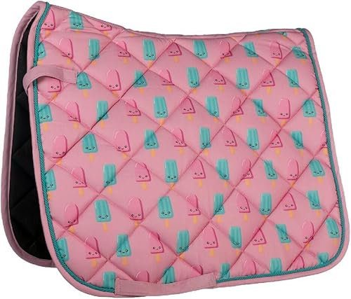 HKM Naples Tapis Rose Foncé/Aqua Dressage