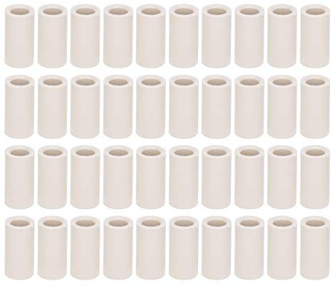 Agatige 40pcs férulas de Palo de Billar de Billar, Fibra billars Piscina de Piscina férulas ferrules Piscina Accesorios de reparación de Piezas de reemplazo Cobre aro (1 Pulgada de Largo)