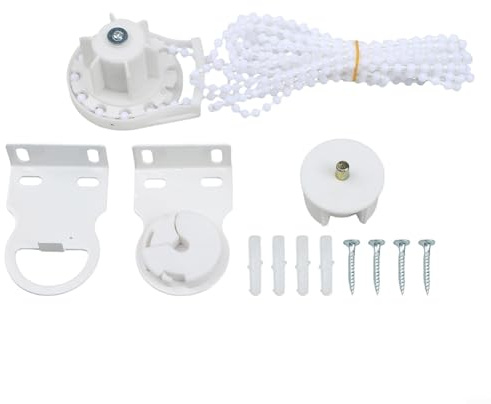 NbgrvB DIY Perlenset 38 mm Rollos: Kunststoff-Reparaturteile mit Halterung und Kupplung, 300 cm, Weiß