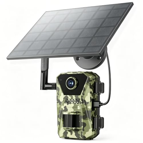 chenghuayu FaunPeak Wildlife Camera for Garden 4K Night Vision Tracker (B) | Trail Cam Motion Solar with Night Vision Motion Activated, 0.2s Trigger Garden Cameras, Waterproof IP66, No Card