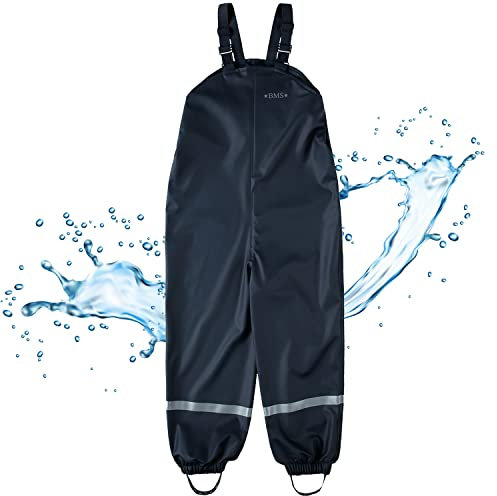 BMS Regenhose Buddelhose Matschhose wasserdicht für Kinder in Marine Größe 80