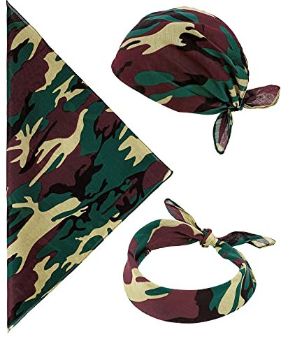 W WIDMANN MILANO Party Fashion - Bandana, 55 x 55 cm, Halstuch, Kopftuch, Accessoire für Kostüme
