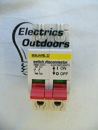 SQUARE D 100 AMP SWITCH DISCONNECTOR 2 POLE SQO1100M A