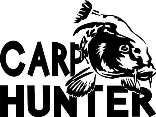 Shirtstown Auto Aufkleber Carp Hunter Angeln Karpfen, fischen, Fischer, Angler