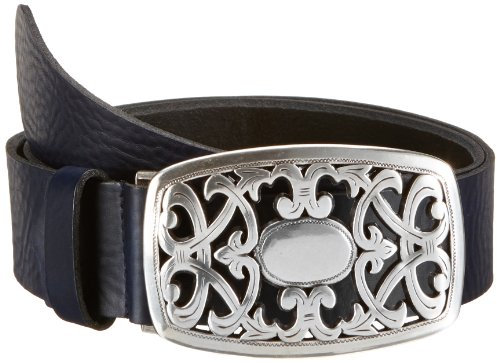 MGM Damen Ledergürtel Master Gürtel, Blau (Marine), 95