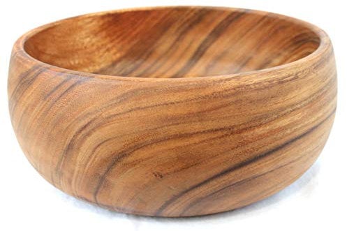 Schüssel rund Akazienholz verschiedene Grössen Holzschale Ritter LARP Mittelalter (25cm)
