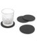 Oblique Unique® Filzuntersetzer rund 4er Pack für Tisch und Bar - Glasuntersetzer Untersetzer aus Filz (Dunkelgrau)