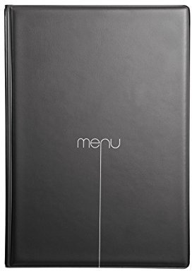 DAG STYLE Porte-Menu Ligne Risto, Format A5, Couleur Noir, fabriqué en Italie, pour Feuilles 21x14,8cm
