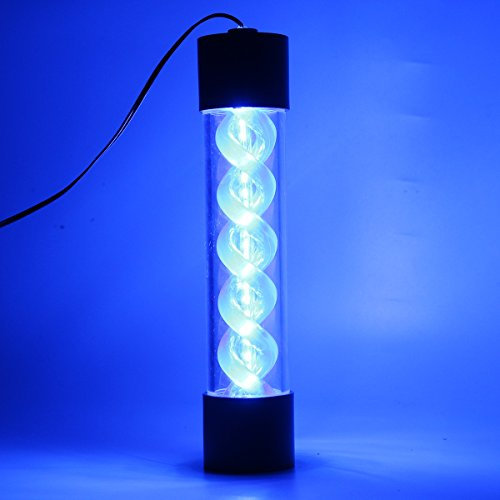 TuToy 25.5Cm G1 / 4 Led Abdeckung Computer Zylinder T-Virus Wasserkühlung Tank Computer Wasser Flüssigkeitskühlung - Blau