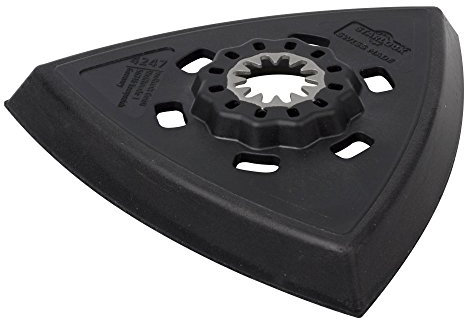 wolfcraft Piastra di levigatura velcrata per multifunzione Expert con attacco STARLOCK I 4247000 I Per levigare angoli e nicchie