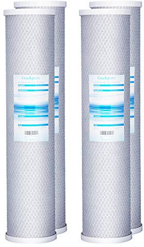 Geekpure Cartuccia filtro per acqua compatibile con Grande Blu Carbon Block da 20 pollici, rimuove gli odori del cloro, 4,5 x 20 pollici, 5 micron (4)