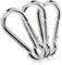 com-four® 3x Karabinerhaken - Stahl-Karabiner mit 350 kg Tragkraft - für Sonnensegel, Schwebegrill, Boxsack und viel mehr