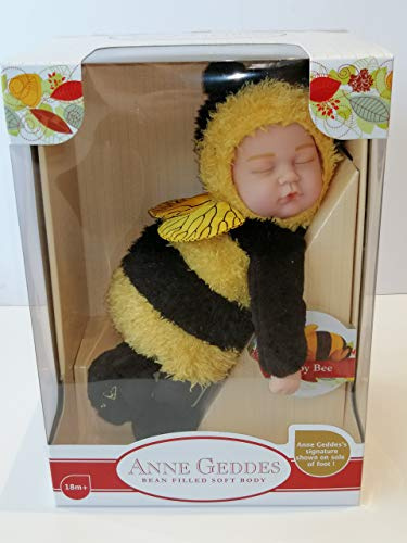 Anne Geddes 572602 Große Bienenpuppe Schlafen Hummel Bienepuppe / Large Sleeping Baby Bee Doll 12 inch / 30 cm - Bean Filled Soft Body