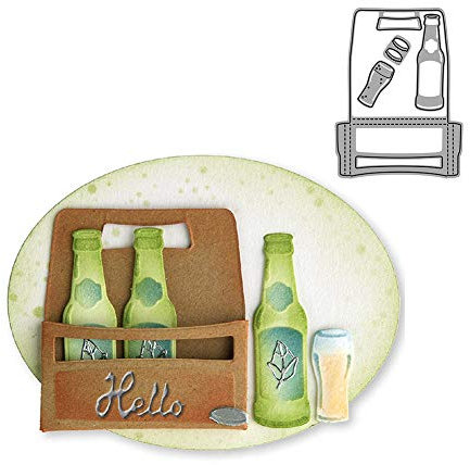 Ponnen Bierflasche Cup Stanzbögen Stanzschablonen Scrapbooking Stanzmaschine Stanzformen für Scrapbooking Kartenbasteln Album Papier Dekor