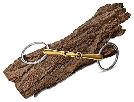 Esposita Wassertrense doppelt gebrochen Gebiss aus Messing Ringe aus Edelstahl rostfrei 15,5cm