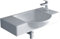 Alpenberger Waschbecken Bad Waschtisch 55 cm Breit Eckig Oval | Handwaschbecken Kleines Waschbecken Gäste WC & Badezimmer | Hängewaschbecken für Waschplätze | Gästewaschbecken Schmal Mini Waschbecken