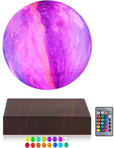 Vnemofey Schwebende Mondlampe, 16 Farben Galaxie | Helligkeit einstellbar, schwebende Mond Licht frei in der Luft für Geburtstag Thanksgiving Geschenke für Kinder Freunde spinnen