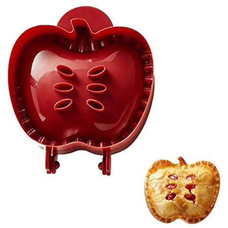 BEE&FLOWER Fall Hand Pie Moulds Apple Design Dough Press Mould 3D Mini Autumn Hand Pie Maker Apple Cookie Cutter Dough Press Kitchen Helper for Crust Empanada Pastry