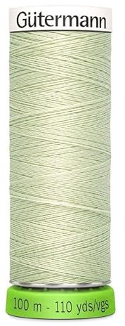 Gutermann 723860 818 cucire tutto 100% poliestere riciclato filo 100 m, verde patina chiaro, taglia unica