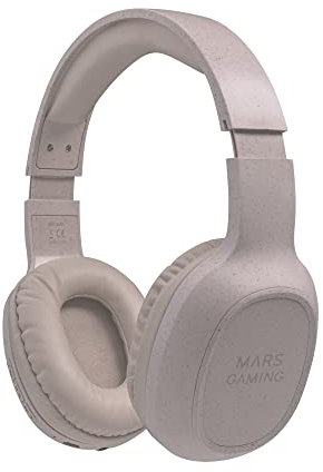 Mars Gaming MHW-ECO, Cuffie Wireless Ecologiche, Bluetooth 5.1, Microfono, Materiale Organico Wheat Straw