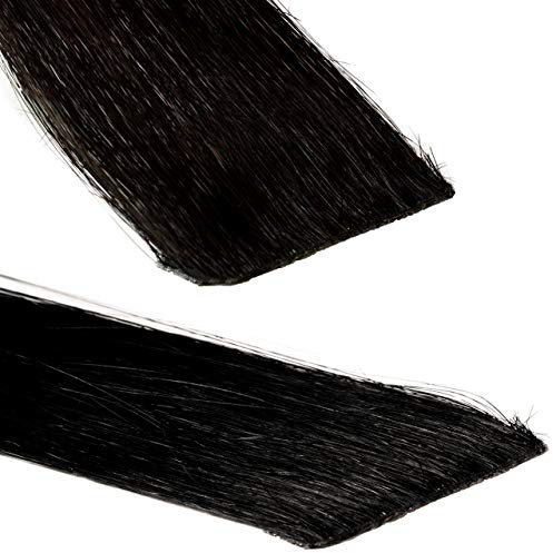 hair2heart Invisible Tape Extensions Echthaar Premium - 10 Tapes 50cm 4/0 mittelbraun