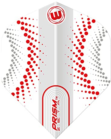 WINMAU Prism Zeta Circles Design Dart Flights - 1 set per pack (3 flights in total) Available in varying colours (Red)
