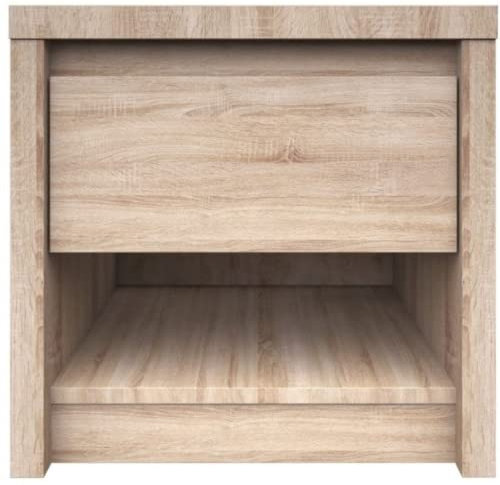 ok-living OKL Nachtschrank mit Schublade Nolte praktische Nachtkonsole Boxspringbett für Schlafzimmer Beistelltisch Nachtkommode Ablagefach Sonoma