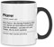 wowshirt Tasse Geschenk für Pfarrer Definition Geburtstag Weihnachten, Farbe:White - Black